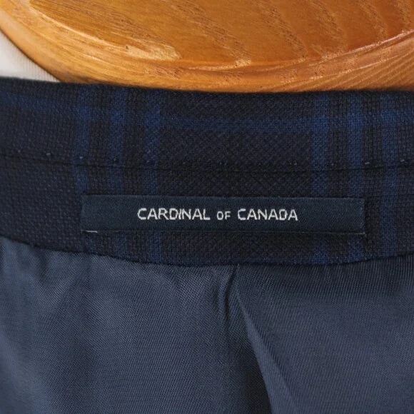 Cardinal of Canada NWT Wool Sport Coat Size 44R US In Blues Plaid